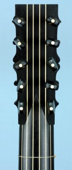 Voboam model baroque guitar peg head rear view