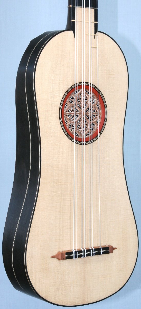 4-course fluted back guitar soundboard view in perspective